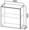 Фото Кухня Геометрия шкаф навесной ШГ600 (60) от производителя  в Феодосии по цене 10&nbsp;930 ₽